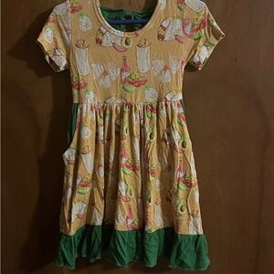Rivera & Littles Girls Size 3t Bamboo Taco Party twirl dress